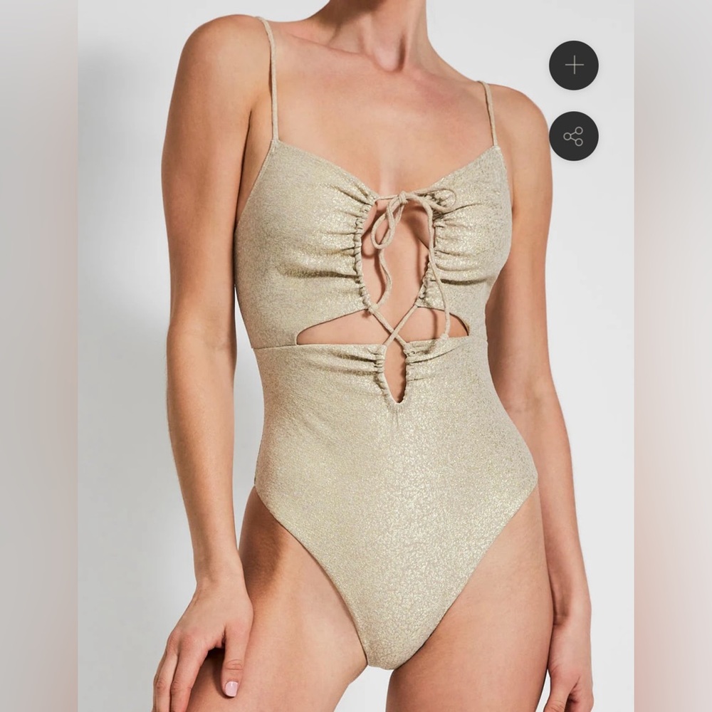 Devon Windsor swiming suit gold , one piece